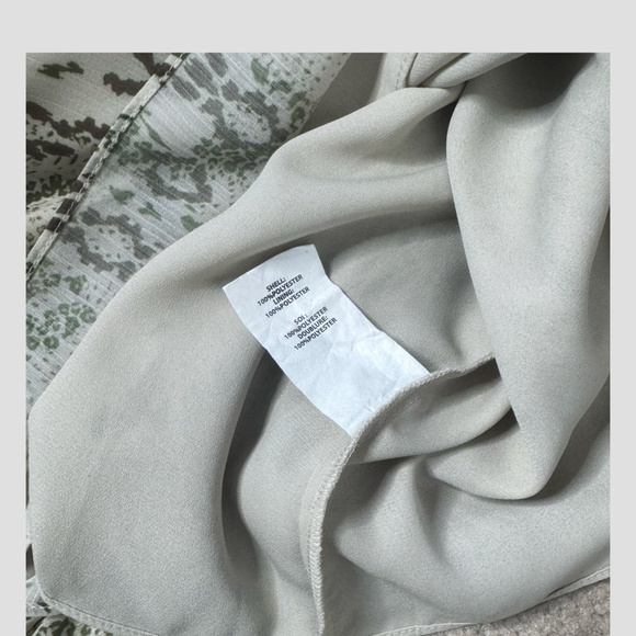 Ramy Brook Anika Dress Snake Print Long Sheer Sleeve Shirred Drop Waist Size M - Picture 13 of 15